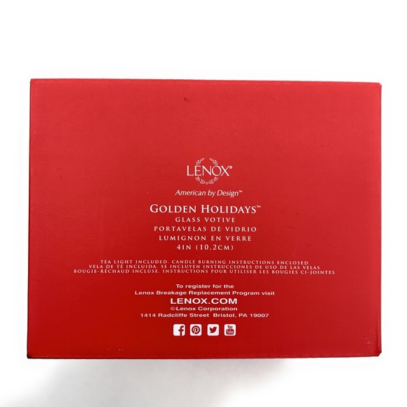 3 Lenox Christmas Votive Candle Holder Gifts NEW - Picture 3 of 4